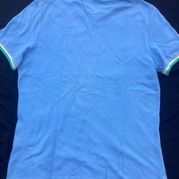 Burberry Brit Men’s Sky Blue Short Sleeve Polo 100% Cotton Embroidered Logo XXL - Picture 11 of 17